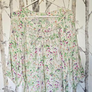 Rose + Olive Floral Top 1X